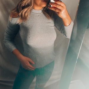 Cut out sleeve sweater